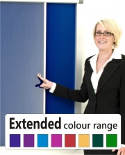 The Vision Glass Sliding Door Notice Board Extended Colour Range